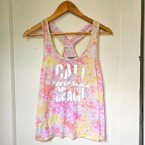 Arizona Jeans tie dye slit back tank (M)